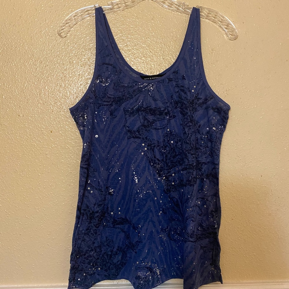 Rock & republic mesh tank top